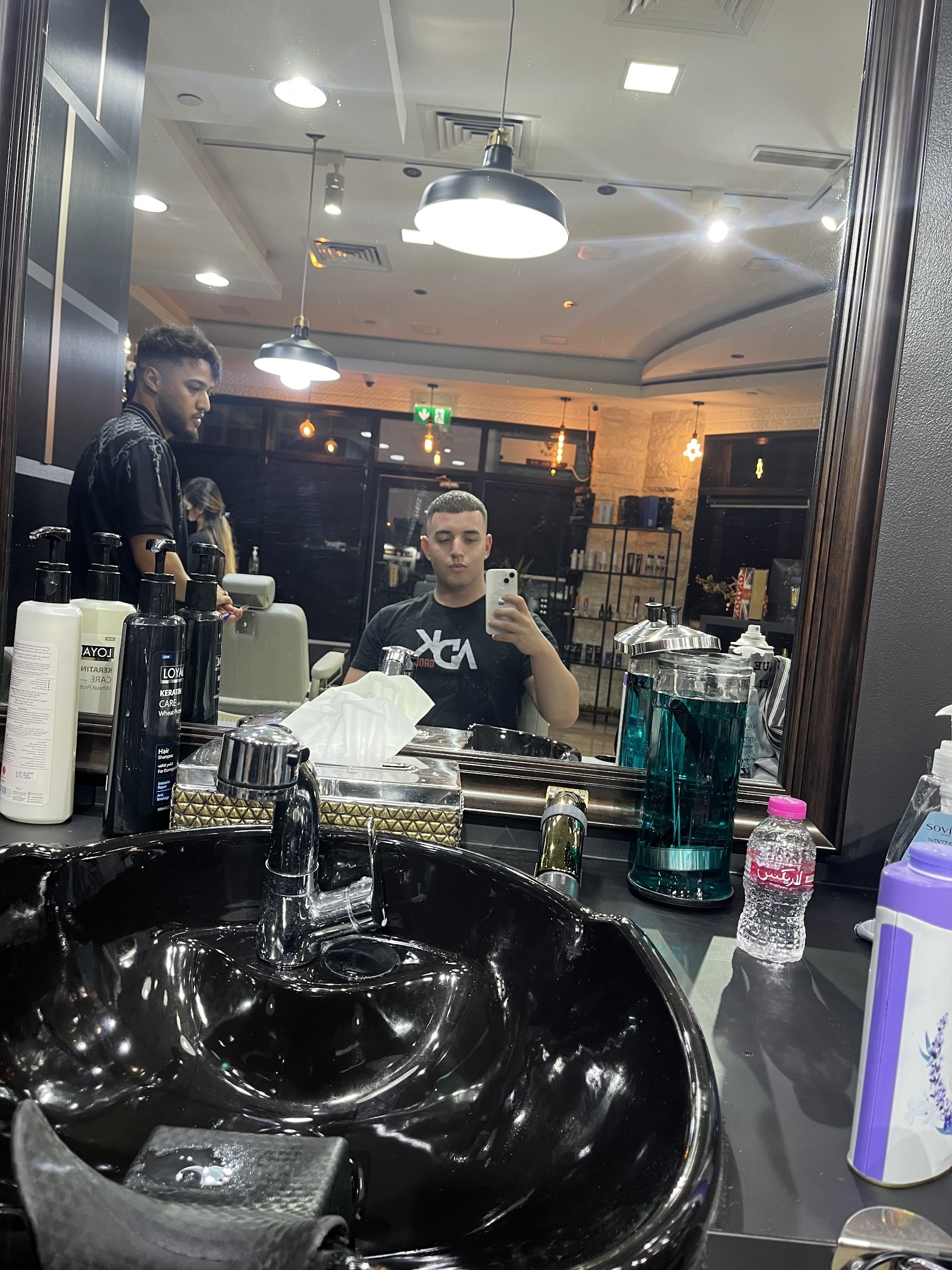 Detailed line-up work at James Pro Barbers